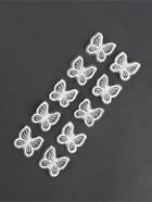 Аппликация для одежды «Бабочка», текстильная, 2.5×2.5 см, 10 шт., белая - Фото 4