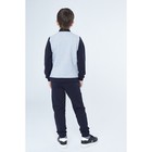 Спортивный костюм для мальчика, рост 128 см, цвет синий/серый - Фото 4