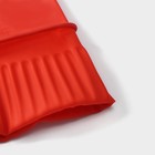 Перчатки хозяйственные латексные Доляна, размер M, 38 см, длинные манжеты, цвет красный - Фото 2