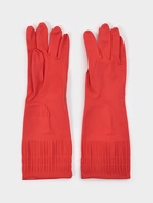 Перчатки хозяйственные Доляна, размер M, 38 см, длинные манжеты, латексные, красные - Фото 6