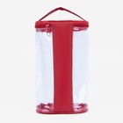 Косметичка на молнии, с ручкой, цвет красный - фото 24541125