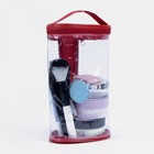 Косметичка на молнии, с ручкой, цвет красный - фото 24541126