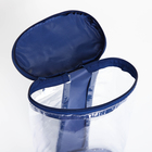 Косметичка на молнии, с ручкой, цвет синий - фото 20852906