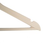 Плечики для одежды с антискользящей перекладиной Доляна, размер 44-48, цвет бежевый - Фото 3