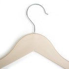 Плечики для одежды с антискользящей перекладиной Доляна, размер 44-48, цвет бежевый - Фото 2