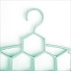 Плечики для галстуков и шарфов «Соты», 12 ячеек, цвет зелёный - Фото 2