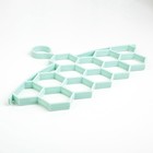 Плечики для галстуков и шарфов «Соты», 12 ячеек, цвет зелёный - Фото 3