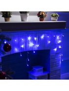 Гирлянда «Бахрома» 3 × 0.5 м, IP20, прозрачная нить, 80 LED, свечение синее, 8 режимов, 220 В - Фото 8
