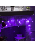 Гирлянда «Бахрома» 3 × 0.5 м, IP20, тёмная нить, 80 LED, свечение фиолетовое, 8 режимов, 220 В - Фото 8