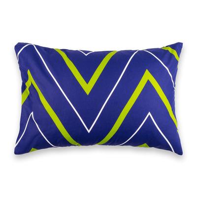 Наволочка «Этель. Зелено-синие зигзаги», 50×70 см, поплин, хлопок 100%