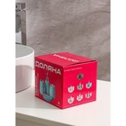 Аксессуары для ванной Доляна «Рельеф», 4 предмета, дозатор 300 мл, мыльница, 2 стакана, сиреневые - Фото 9