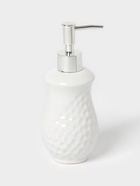 Аксессуары для ванной Доляна «Рельеф», 4 предмета, дозатор 340 мл, мыльница, 2 стакана 300 мл, белые - Фото 3