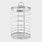 Сушилка для столовых приборов Доляна, 11×11×18.5 см, хромированная - Фото 3