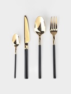 Столовые приборы Magistro «Версаль», 4 предмета, нержавеющая сталь, золотистые, чёрные - Фото 2