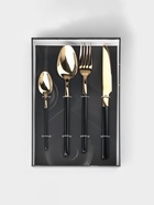 Столовые приборы Magistro «Версаль», 4 предмета, нержавеющая сталь, золотистые, чёрные - Фото 6