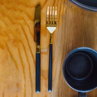 Столовые приборы Magistro «Версаль», 4 предмета, нержавеющая сталь, золотистые, чёрные - Фото 15