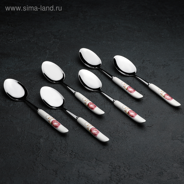 Набор ложек столовых Доляна «Август», 20 см, 6 шт - Фото 1