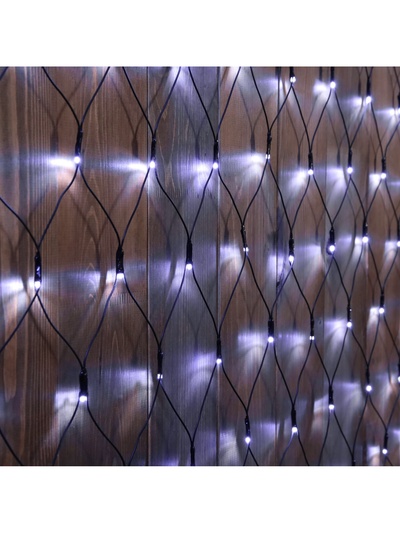 Гирлянда «Сеть» 2×3 м, IP44, УМС, тёмная нить, 384 LED, свечение белое, 220 В