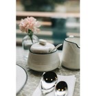 Сахарница с ложкой Magistro «Морской бриз», 250 мл, фарфор, белая - Фото 3