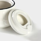 Сахарница с ложкой Magistro «Морской бриз», 250 мл, фарфор, белая - Фото 5