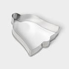 Форма для печенья Доляна «Колокольчик», набор 3 шт., 6×6 см, серебристая - Фото 3