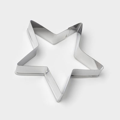 Формы для печенья Доляна «Домик.Круг.Сердце.Звезда», набор12 шт, металл, серебристые