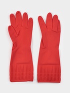 Перчатки хозяйственные Доляна, размер L, 38 см, длинные манжеты, латексные, цвет красный - Фото 6