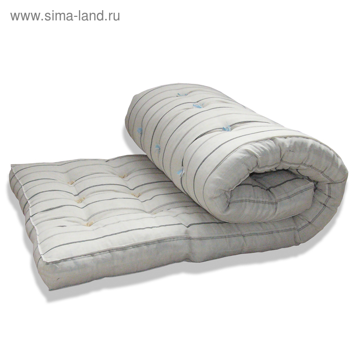 Матрас ватный «ВикториС», размер 70×190 см, чехол тик - Фото 1