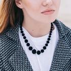 Бусы «Бархат», цвет чёрный - Фото 3