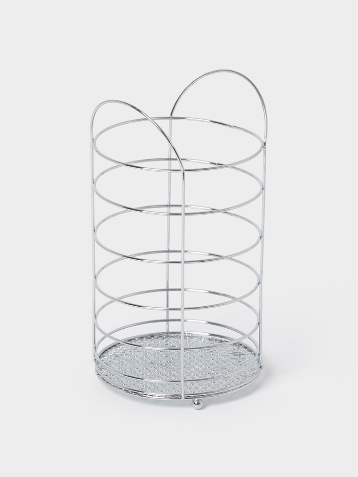 Сушилка для столовых приборов Доляна, 10×10×18 см, хромированная - Фото 1