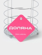 Сушилка для столовых приборов Доляна, 10×10×18 см, хромированная - Фото 5