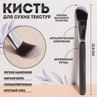Кисть для макияжа «Brush GRAPHITE», 17,5 см, цвет тёмно-серый/серебристый - фото 2165410