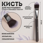 Кисть для макияжа «Brush GRAPHITE», 17 (+/- 1) см, цвет тёмно-серый/серебристый - фото 9399440