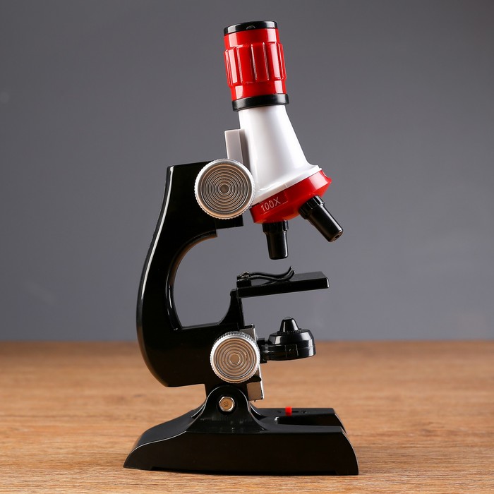 Микроскоп "Юный исследователь", кратность увеличения 1200х, 400х, 100х, с подсветкой - фото 1886135425