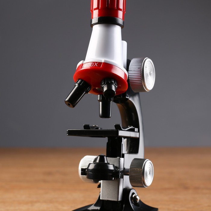Микроскоп "Юный исследователь", кратность увеличения 1200х, 400х, 100х, с подсветкой - фото 1886135426