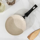 Сковорода «Стоун», d=14.3 см, пластиковая ручка, антипригарное покрытие, алюминий, бежевая - Фото 2