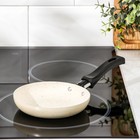 Сковорода «Стоун», d=14.3 см, пластиковая ручка, антипригарное покрытие, алюминий, бежевая - Фото 6