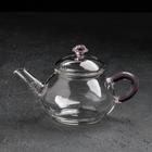Чайник стеклянный заварочный с металлическим ситом «Валенсия с розой», 250 мл - фото 8718086