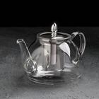 Чайник стеклянный заварочный с металлическим ситом «Жак», 1,3 л - фото 4252019
