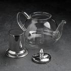 Чайник стеклянный заварочный с металлическим ситом «Жак», 1,3 л - Фото 3