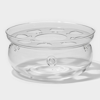 Подставка-подогрев под чайник Доляна «Огонёк», d=14 см, внутренний d=13 см, стекло