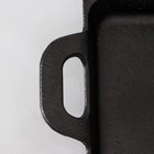 Сковорода чугунная «Прямоугольник. Глубокий», 20×12,5×3 см, чугунные ручки, цвет чёрный - Фото 5