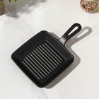 Сковорода-гриль чугунная «Квадрат. Гриль», 15.5×15.5×2.5 см, чугунная ручка - Фото 3
