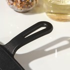 Сковорода-гриль чугунная «Квадрат. Гриль», 15.5×15.5×2.5 см, чугунная ручка - Фото 4