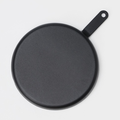Сковорода блинная «Круг», d=24 см, индукция, чугун, чёрная