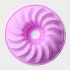 Форма для выпечки Доляна «Немецкий кекс. Заварное», силикон, d=22.5 см, сиреневая - Фото 3