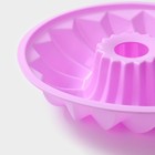 Форма для выпечки Доляна «Немецкий кекс. Заварное», силикон, d=22.5 см, сиреневая - Фото 5