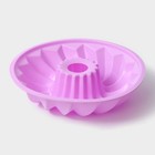 Форма для выпечки Доляна «Немецкий кекс. Заварное», силикон, d=22.5 см, сиреневая - Фото 6