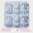 Форма для выпечки Доляна «Гонки», силикон, 29.5×27 см, 6 ячеек (11.5×6.5 см), голубая - Фото 2
