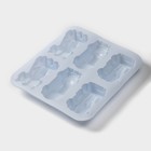 Форма для выпечки Доляна «Гонки», силикон, 29.5×27 см, 6 ячеек (11.5×6.5 см), голубая - Фото 3